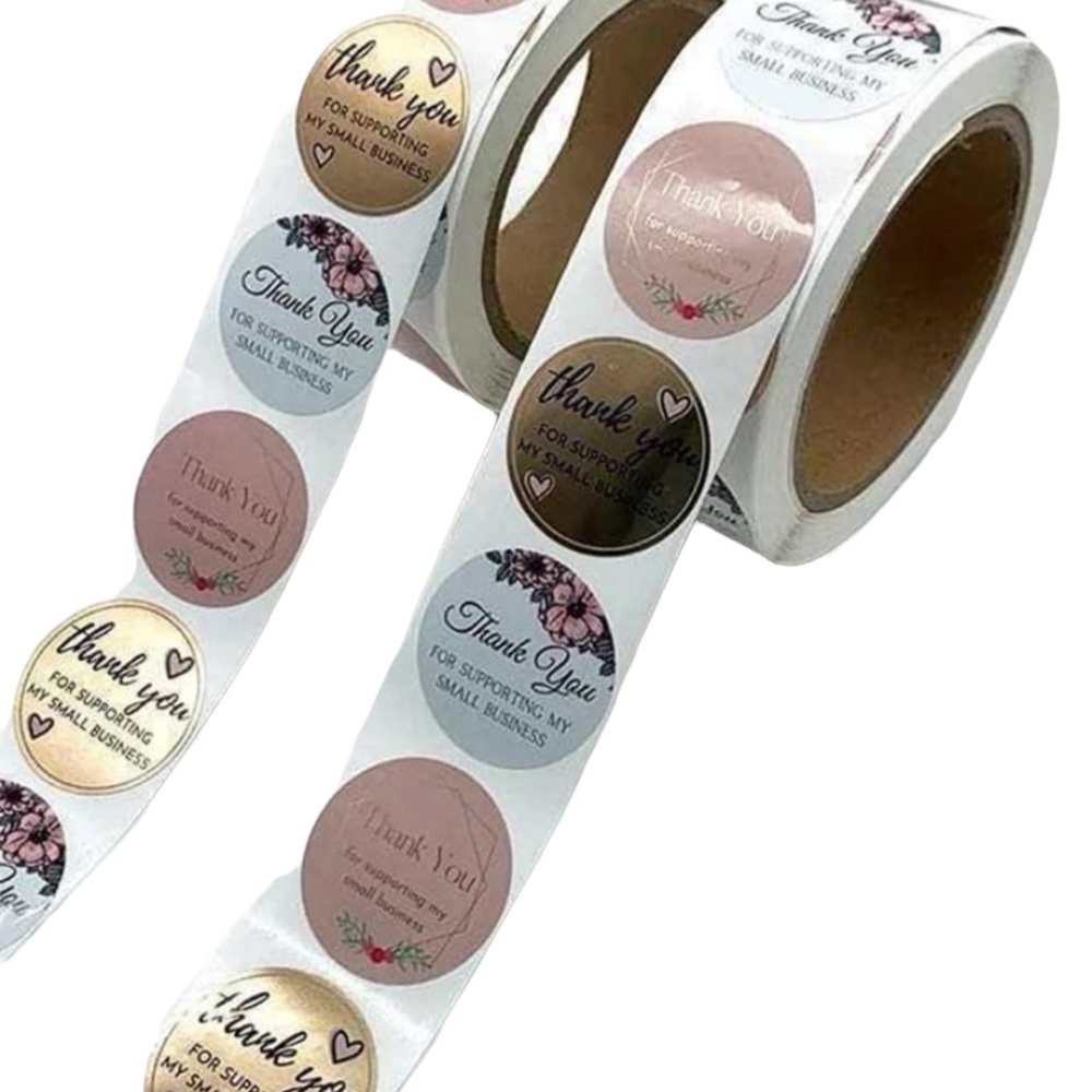 U Stickers 1" Thank You 500ct (3 Designs) Labels